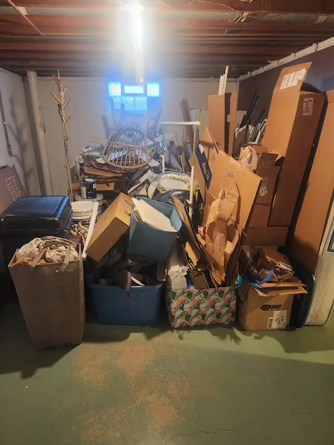 Roll-off dumpster container at job site for 20 Yard Dumpster Rental in South Riding